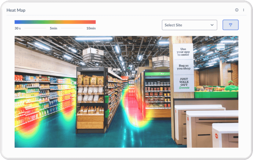 footfall counter for retail - heat map